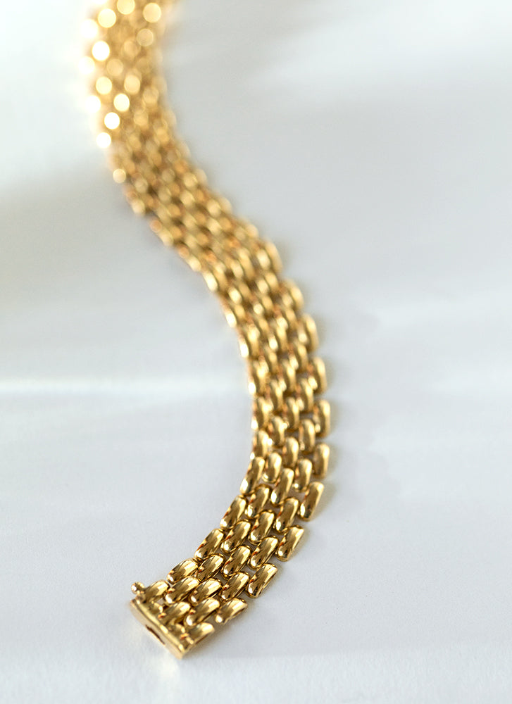 Sienna rolex chain armband 14k goud 