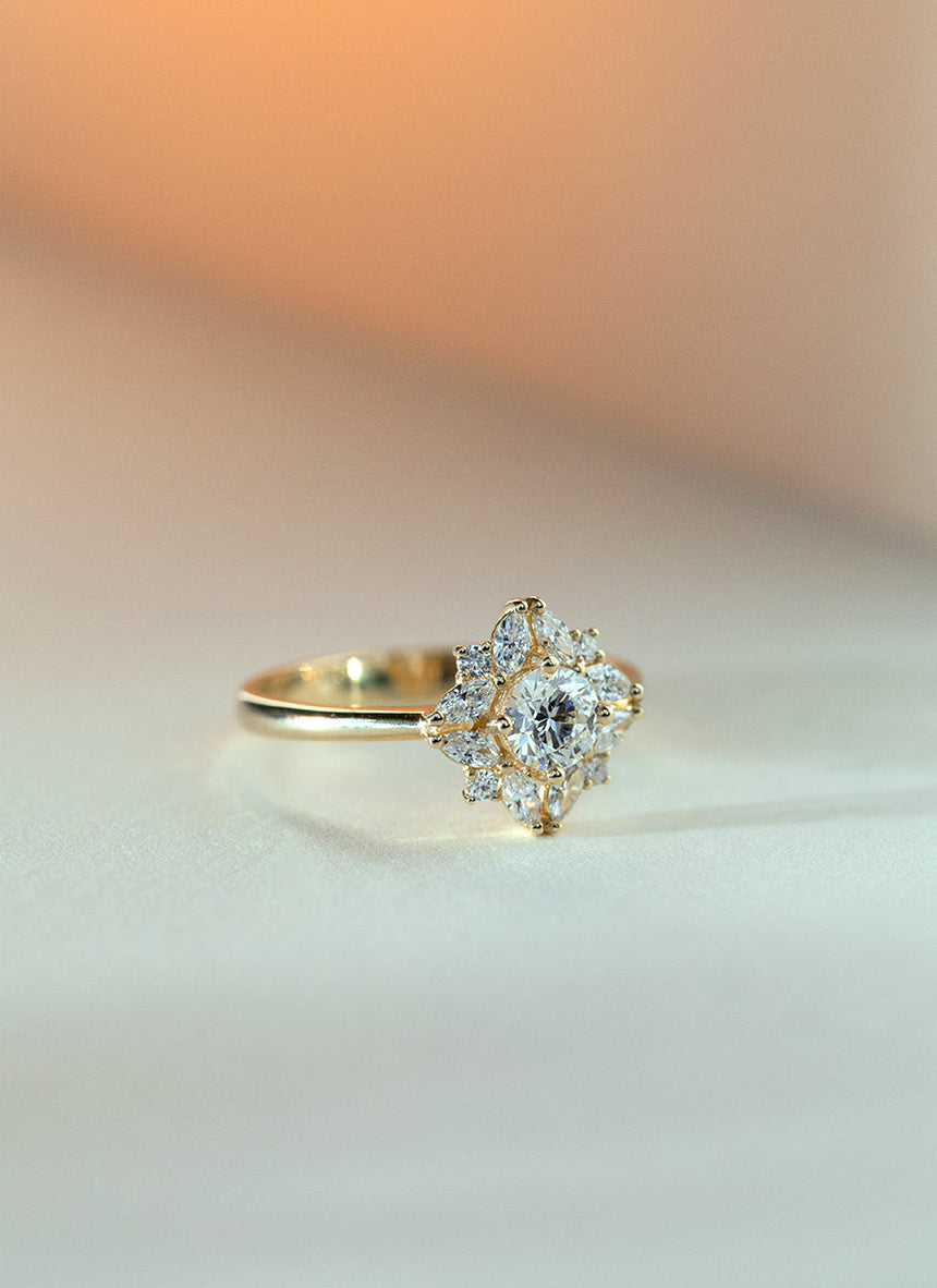 Caes tanzanite december birthstone ring 14k gold - Studio Kroewe