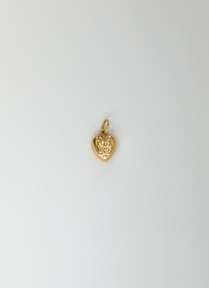 Mollie heart birthstone charm 14k gold