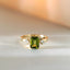 Ylva diamond peridot ring 14k gold