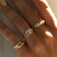 Alivia emerald cut diamond ring 14k gold - Studio Kroewe