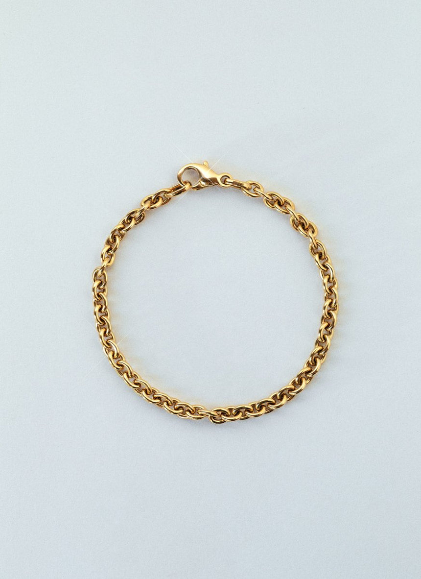 Anchor 4.7mm bracelet 14k gold - Studio Kroewe