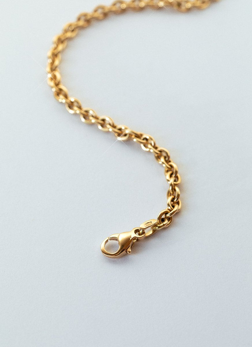 Anchor 4.7mm bracelet 14k gold - Studio Kroewe
