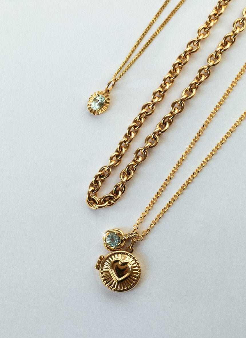Anchor 4.7mm necklace 14k gold - Studio Kroewe