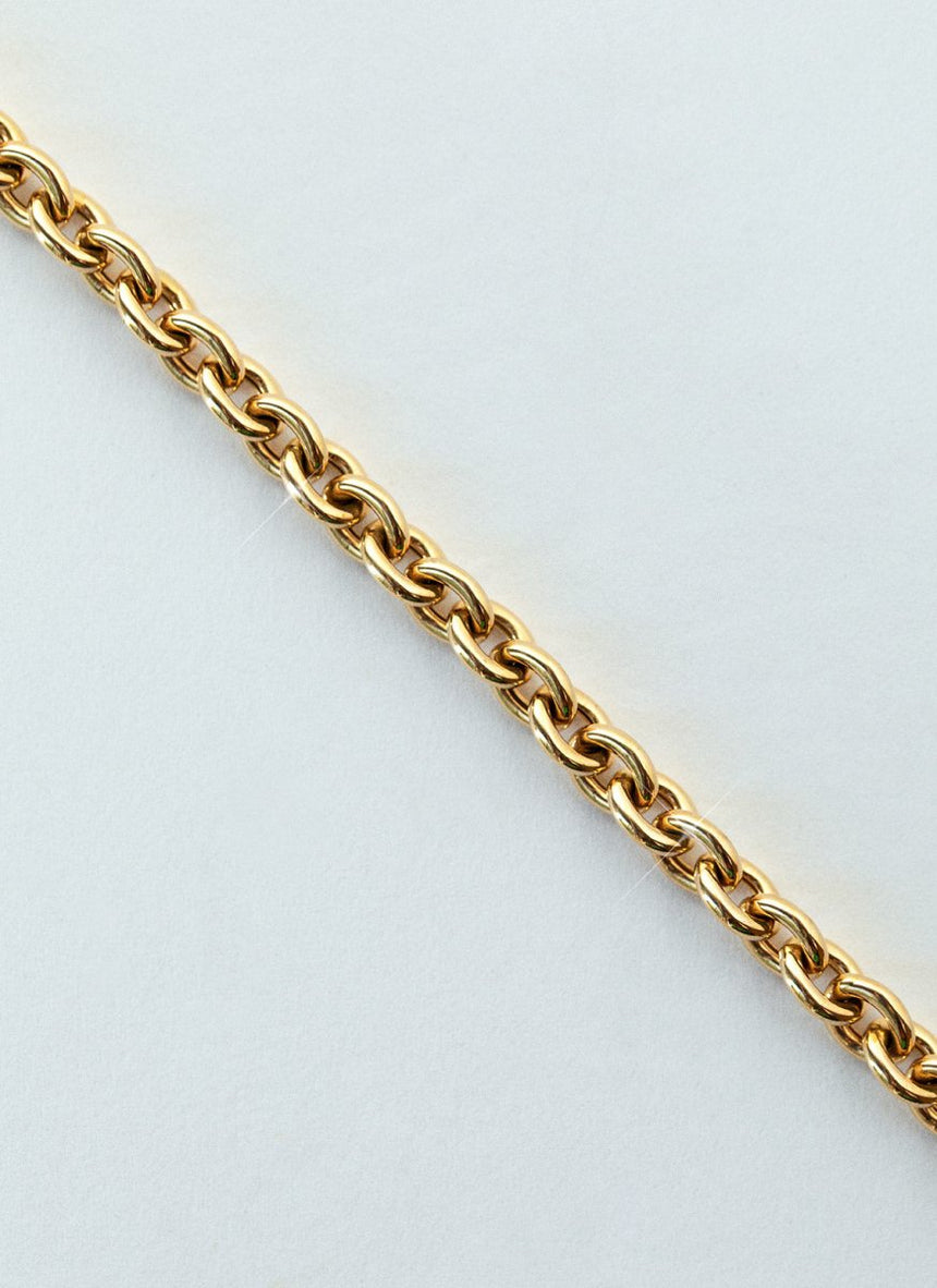 Anchor 4.7mm necklace 14k gold - Studio Kroewe