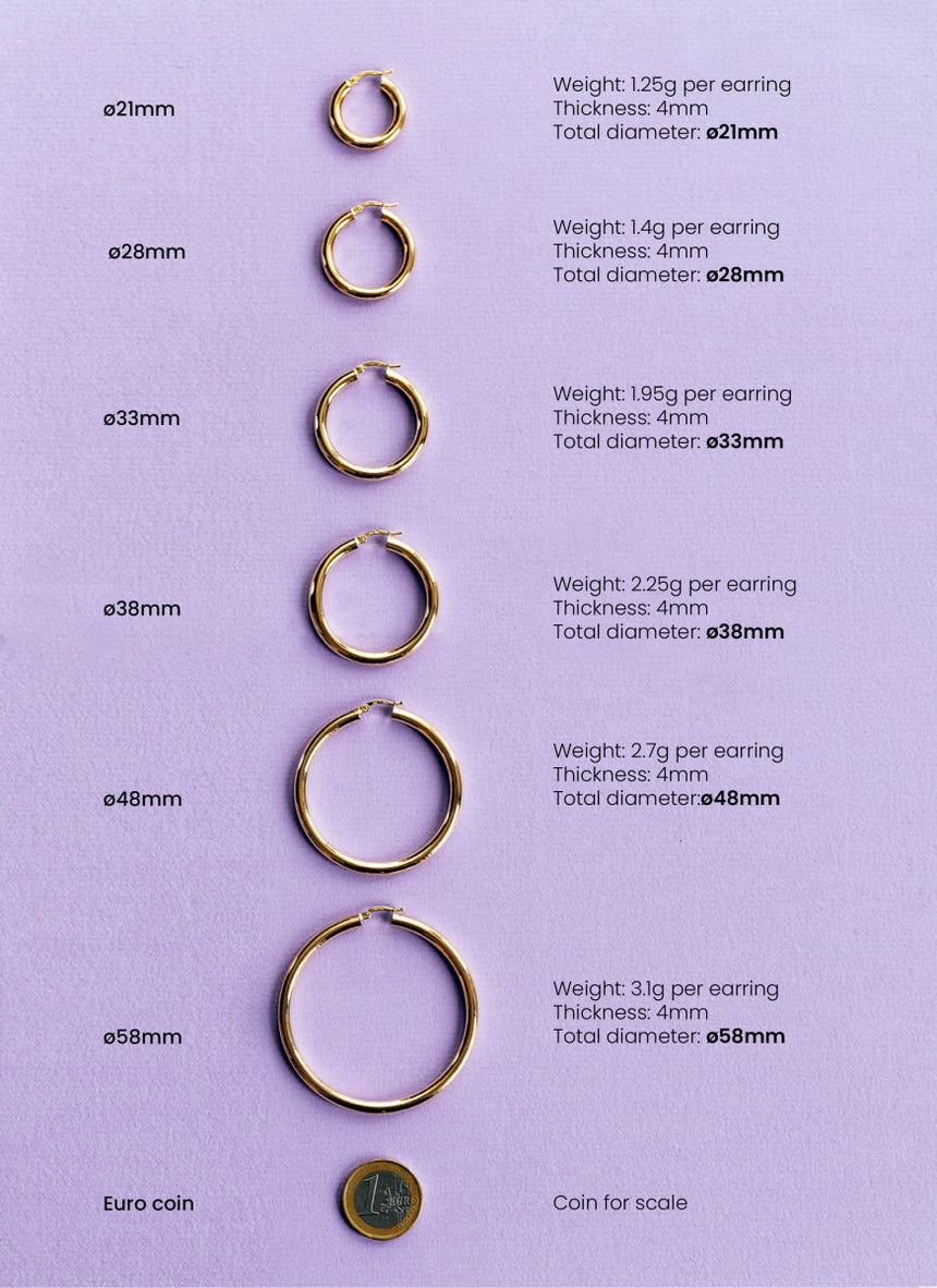 Austen hoop earrings 14k gold - Studio Kroewe