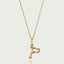 Bamboo alphabet charm 14k gold - Studio Kroewe