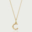 Bamboo alphabet charm 14k gold - Studio Kroewe