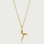Bamboo alphabet charm 14k gold - Studio Kroewe