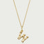 Bamboo alphabet charm 14k gold - Studio Kroewe