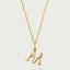 Bamboo alphabet charm 14k gold - Studio Kroewe
