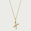 Bamboo alphabet charm 14k gold - Studio Kroewe