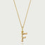 Bamboo alphabet charm 14k gold - Studio Kroewe