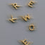 Bamboo alphabet charm 14k gold - Studio Kroewe