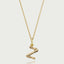 Bamboo alphabet charm 14k gold - Studio Kroewe