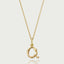 Bamboo alphabet charm 14k gold - Studio Kroewe