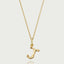 Bamboo alphabet charm 14k gold - Studio Kroewe