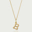 Bamboo alphabet charm 14k gold - Studio Kroewe