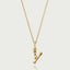 Bamboo alphabet charm 14k gold - Studio Kroewe