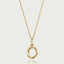 Bamboo alphabet charm 14k gold - Studio Kroewe