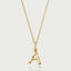 Bamboo alphabet charm 14k gold - Studio Kroewe
