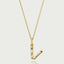 Bamboo alphabet charm 14k gold - Studio Kroewe