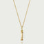 Bamboo alphabet charm 14k gold - Studio Kroewe