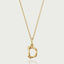 Bamboo alphabet charm 14k gold - Studio Kroewe