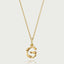 Bamboo alphabet charm 14k gold - Studio Kroewe
