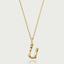 Bamboo alphabet charm 14k gold - Studio Kroewe