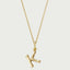 Bamboo alphabet charm 14k gold - Studio Kroewe