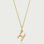 Bamboo alphabet charm 14k gold - Studio Kroewe