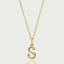 Bamboo alphabet charm 14k gold - Studio Kroewe