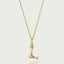 Bamboo alphabet charm 14k gold - Studio Kroewe