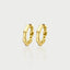 Bamboo medium earrings 14k gold - Studio Kroewe