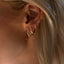 Bamboo medium earrings 14k gold - Studio Kroewe
