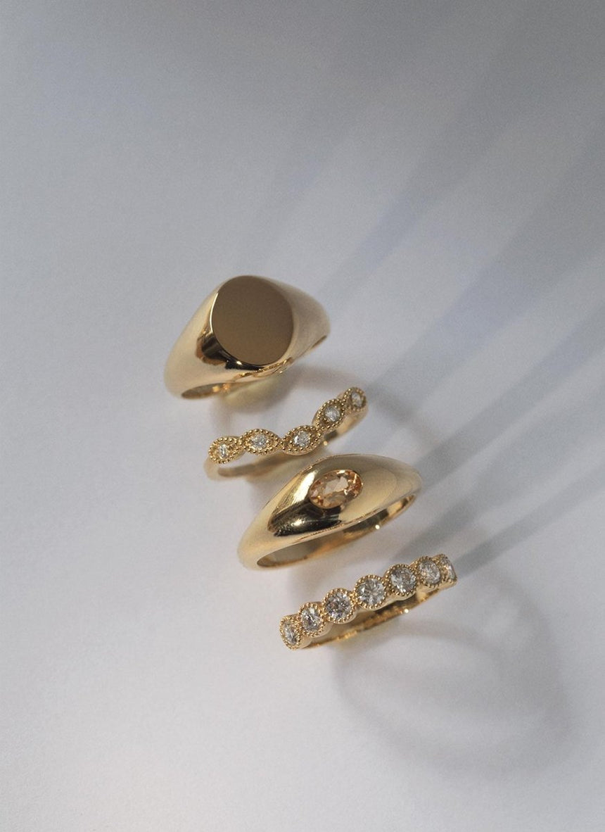 Bear golden topaz ring 14k gold - Studio Kroewe