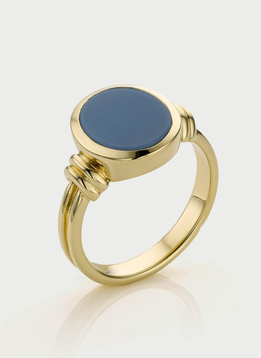 Benny signet ring 14k gold - Studio Kroewe