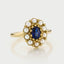 Billie flower sapphire pearl entourage ring 14k gold - Studio Kroewe