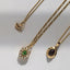 Billie flower tsavorite pearl entourage charm 14k gold - Studio Kroewe