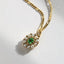 Billie flower tsavorite pearl entourage charm 14k gold - Studio Kroewe