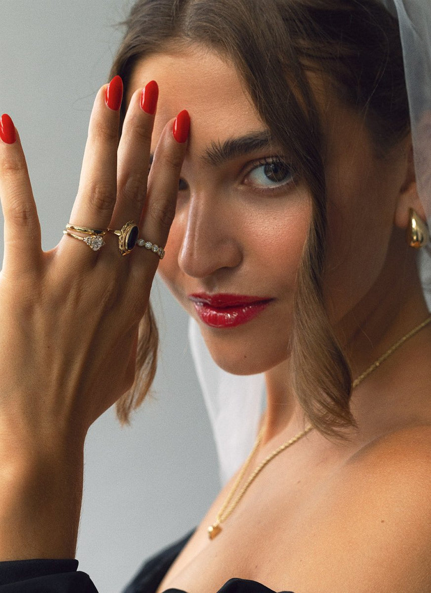 Bir ring 14k gold - Studio Kroewe