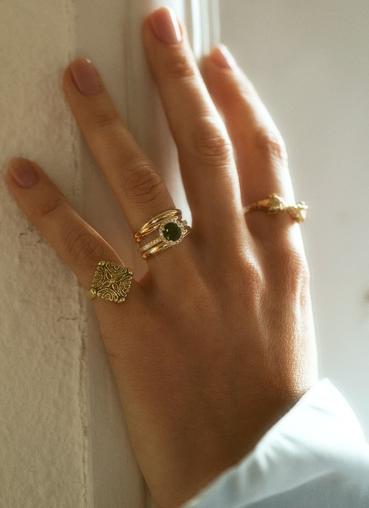 Bir ring 14k gold - Studio Kroewe