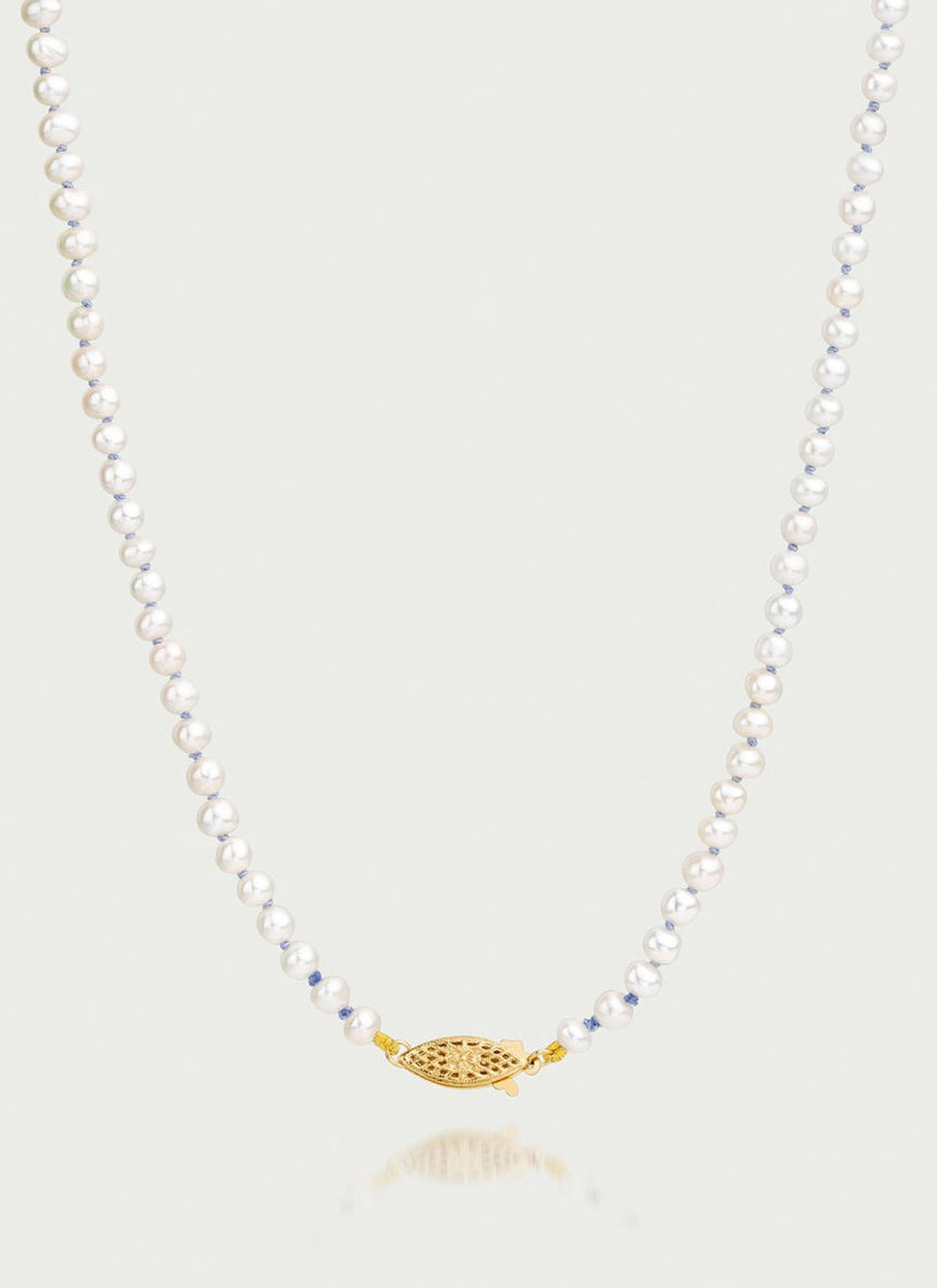 Bonne pearl necklace 14k gold - Studio Kroewe