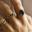 Buffy hematite ring 14k gold - Studio Kroewe