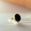 Buffy hematite ring 14k gold - Studio Kroewe