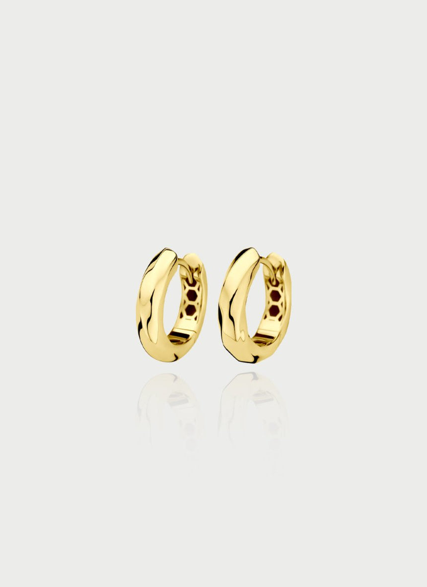 Saray twist earrings 14k gold - Studio Kroewe
