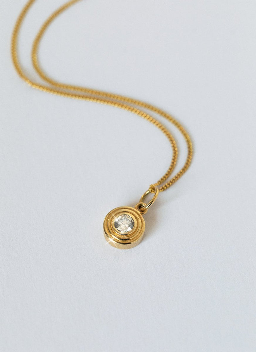 BYOD diamond pendant 14k gold - Studio Kroewe