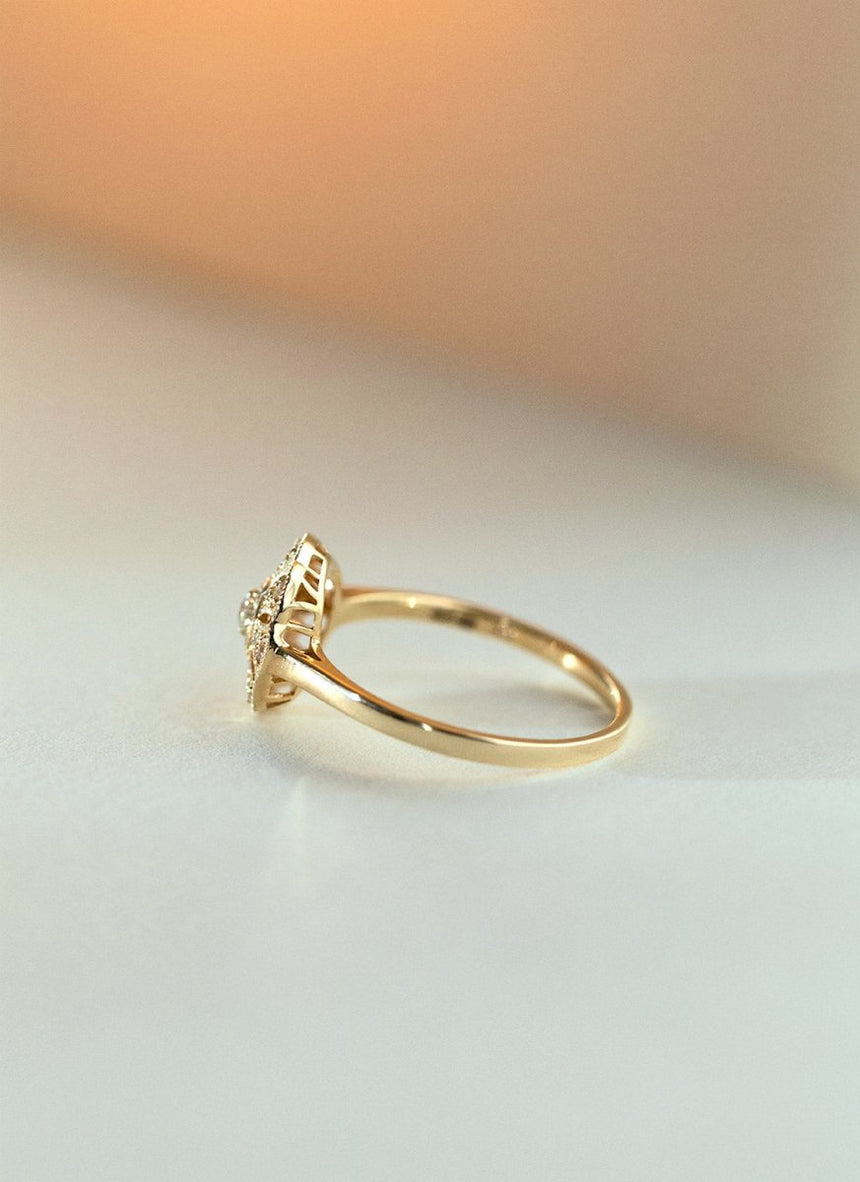 Celine diamond ring 14k gold - Studio Kroewe