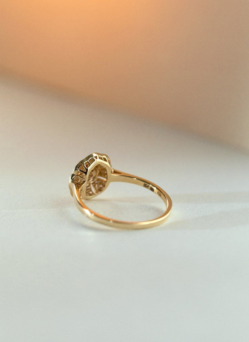 Celine diamond ring 14k gold - Studio Kroewe